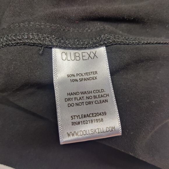 Club Exx Faux Suede Stretch Cut Off Lace Up Mini Skirt XS Rave Gothic Festival - Picture 7 of 10